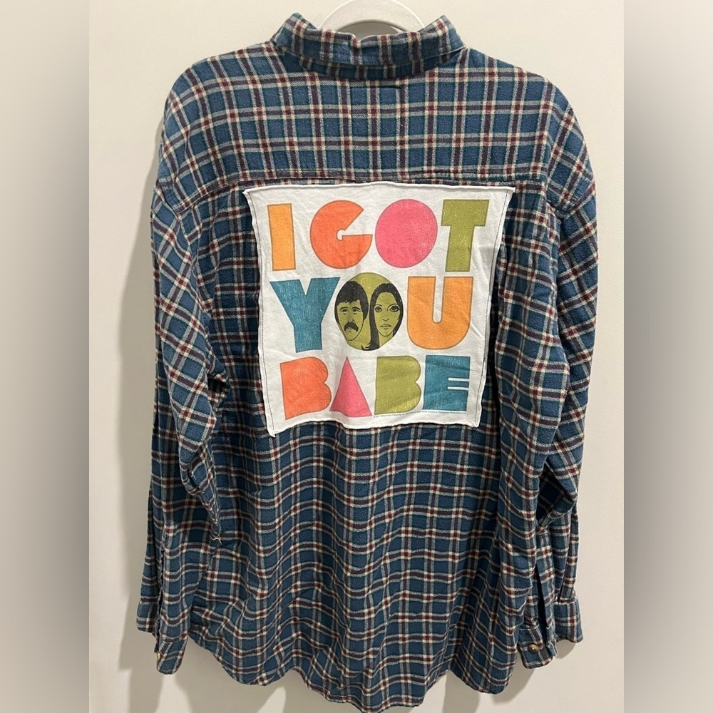I Got You Babe Upcycled Flannel